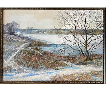 Барановская Е.А "Ранешнія прымаразкі", 2021г. Холст, масло. Размер 50х70 см. № 2396 (артикул №2396) - фото №4