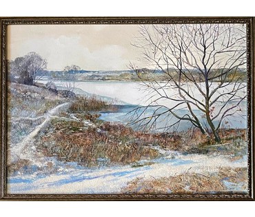 Барановская Е.А "Ранешнія прымаразкі", 2021г. Холст, масло. Размер 50х70 см. № 2396 (артикул №2396) - фото №3