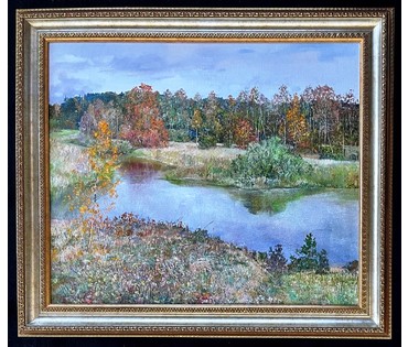 Барановская Е.А "Ціхая восень", 2022г. Холст, масло. Размер 55х65 см. № 2424 (артикул №2424) - фото №3