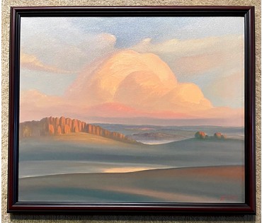 Батальонок Е.Е "Вячэрняе воблака", 2022г. Холст, масло. Размер 50х60 см. № 2492 (артикул №2492) - фото №1