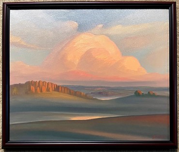 Батальонок Е.Е "Вячэрняе воблака", 2022г. Холст, масло. Размер 50х60 см. № 2492 (артикул №2492) - фото №5
