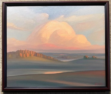 Батальонок Е.Е "Вячэрняе воблака", 2022г. Холст, масло. Размер 50х60 см. № 2492 (артикул №2492) - фото №6