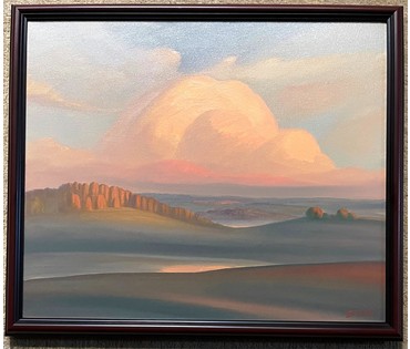 Батальонок Е.Е "Вячэрняе воблака", 2022г. Холст, масло. Размер 50х60 см. № 2492 (артикул №2492) - фото №7