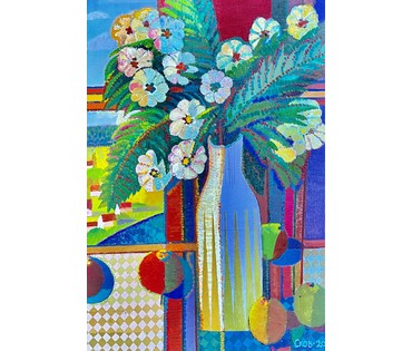 Сковородко О.А "Белые цветы", 2020г. Холст, масло. Размер 72х51 см. № 2496 (артикул №2496) - фото №6