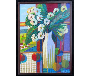 Сковородко О.А "Белые цветы", 2020г. Холст, масло. Размер 72х51 см. № 2496 (артикул №2496) - фото №1