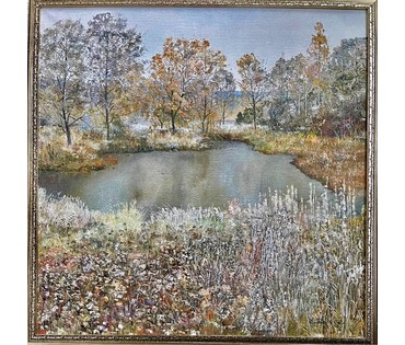 Барановская Е.А "Шэрань на траве",2022г. Холст, масло. Размер 60х60 см. № 2497 (артикул №2497) - фото №6