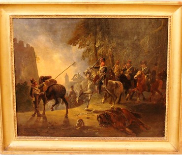 Пара картин "Сцены войны 1812 года". Gessner, Conrad (1764-1826) Zurich.1818 год. (артикул №121) - фото №4