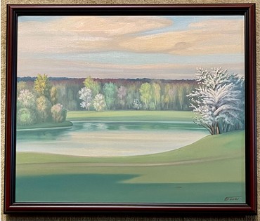 Батальонок Е.Е "Вясновы дзень", 2021г. Холст, масло. Размер 50х60 см. № 2499 (артикул №2499) - фото №4