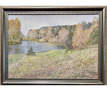 Барановская Е.А "Цёплы кастрычнік", 2020г. Холст. масло. Размер 50х70 см. № 2501 (артикул №2501) - фото №5