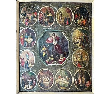 Праздники. Санкт-Петербург. 19 век. Размер 11х13,5 см., в родном киоте 20х22 см. № 2504 (артикул №2504) - фото №5