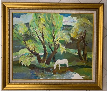Гугель А.С. "Весна", 1984г. Холст, масло. Размер 70х84 см. № 2506 (артикул №2506) - фото №1