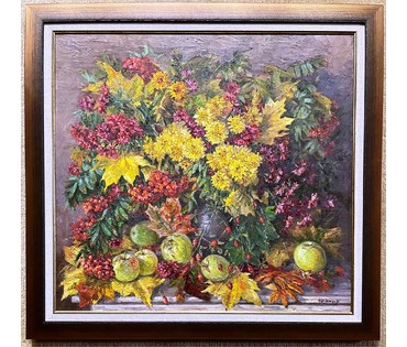 Черных /Архипова/ Т.Г "Букет осени", 2021г. Холст, масло. Размер 65х70 см. № 2523 (артикул №2523) - фото №5