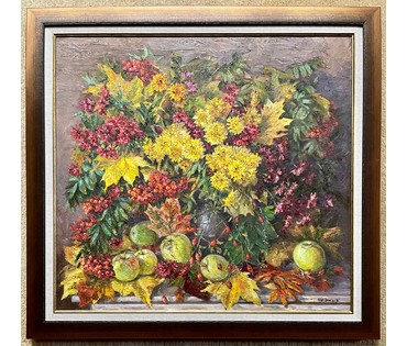 Черных /Архипова/ Т.Г "Букет осени", 2021г. Холст, масло. Размер 65х70 см. № 2523 (артикул №2523) - фото №4