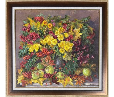 Черных /Архипова/ Т.Г "Букет осени", 2021г. Холст, масло. Размер 65х70 см. № 2523 (артикул №2523) - фото №1