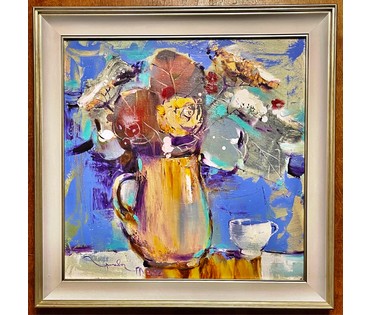 Гриневич Т.В "Натюрморт с белой чашкой", 2022г. Холст, масло. Размер 50х50 см. № 2526 (артикул №2526) - фото №5