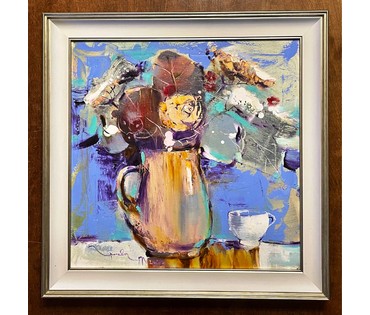 Гриневич Т.В "Натюрморт с белой чашкой", 2022г. Холст, масло. Размер 50х50 см. № 2526 (артикул №2526) - фото №6