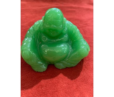 Статуэтка Хотэй. Пекинское стекло (1900-1940) Китай. Размер 7х8 см. № 2536 (артикул №2536) - фото №1