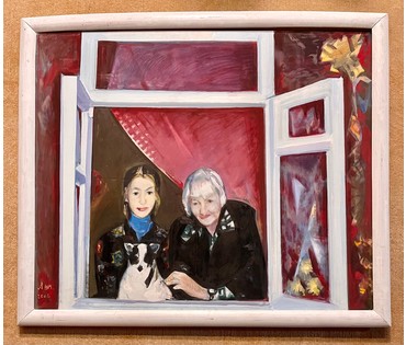 Щемелёв Л.Д- Народный Художник. "Окно моей бабушки", 2006г. Холст, масло. Размер 100х120 см. № 2537 (артикул №2537) - фото №1