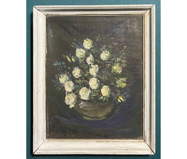 Хмелевский В.В "Цветы", холст, ДВП, масло. Размер 24х30 см. № 2541 (артикул №2541) - фото №1