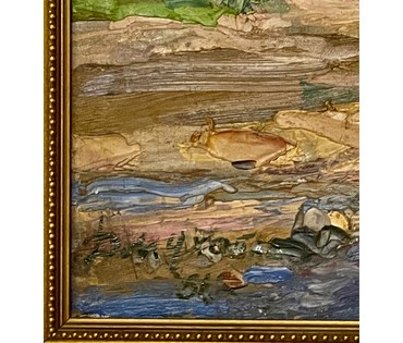 Дмухайло И.С "Водяная мельница", 1951г. Холст, масло. Размер 36х52 см. № 2565 (артикул №2565) - фото №7