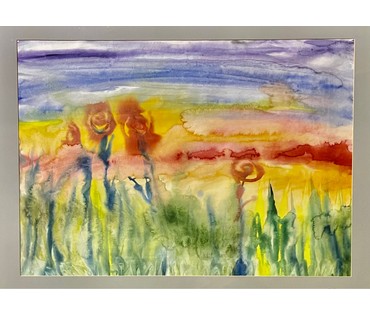 Ляпин А.В "Летний луг",2017г. Бумага, акварель. Размер 60х80 см. № 2576 (артикул №2576) - фото №7