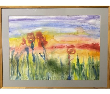 Ляпин А.В "Летний луг",2017г. Бумага, акварель. Размер 60х80 см. № 2576 (артикул №2576) - фото №8