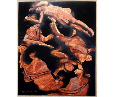 Кондрусевич В.В "Чорная дзірка", 2011г. Масло, поталь на алюминии. Размер 101х124 см.№ 2577 (артикул №2577) - фото №7