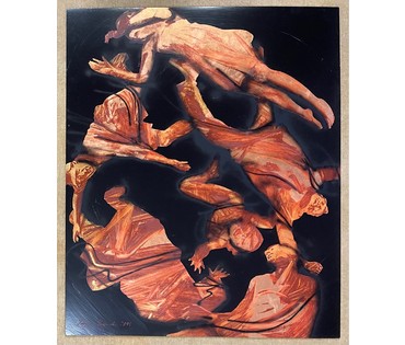 Кондрусевич В.В "Чорная дзірка", 2011г. Масло, поталь на алюминии. Размер 101х124 см.№ 2577 (артикул №2577) - фото №9