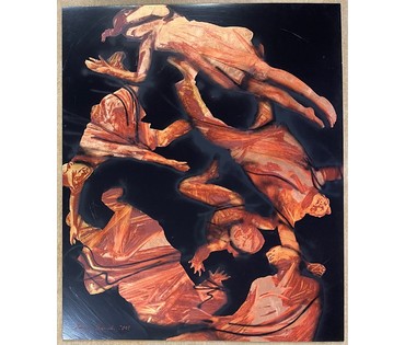 Кондрусевич В.В "Чорная дзірка", 2011г. Масло, поталь на алюминии. Размер 101х124 см.№ 2577 (артикул №2577) - фото №10