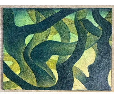 Картина, холст, масло. Размер 59,5х78 см. Монограмма (М . 75) № 2580 (артикул №2580) - фото №2