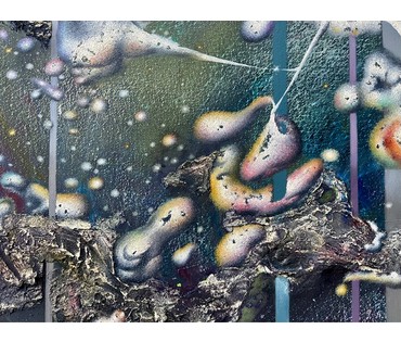 Герасимов Г.В "Уласцівасці матэрыі IХ", 2022г. Холст, масло. Размер 45х70,5 см. № 2587 (артикул №2587) - фото №6