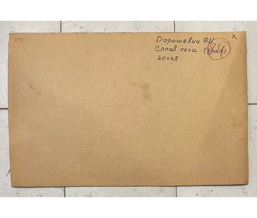 Дорошевич Ф.И. "Сплав леса" Урал. Холст, масло, картон. Размер 40х63 см. без рамы. № 2592 (артикул №2592) - фото №4