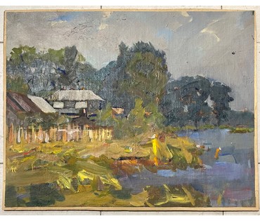 Дорошевич Ф.И "Под Минском".Холст, масло, картон. Размер без рамы 50х63 см. (артикул №2598) - фото №2