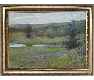 Азгур (Горелова) Галина Гавриловна "Пейзаж с елочками" №133