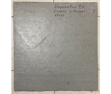 Дорошевич Ф.И "Сирень" г.Минск. Холст, масло, картон. Размер 47х50 см. № 2600 (артикул №2600) - фото №3