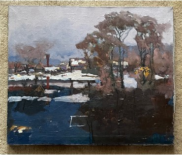 Дорошевич Ф.И. Пейзаж. Холст, масло. Размер 55х65,5 см. № 2601 (артикул №2601) - фото №2