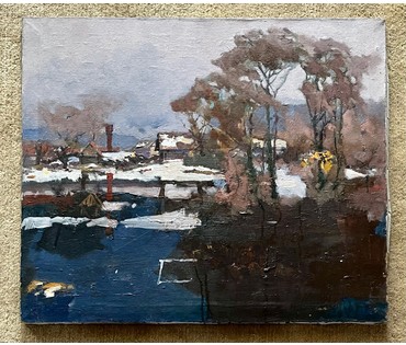 Дорошевич Ф.И. Пейзаж. Холст, масло. Размер 55х65,5 см. № 2601 (артикул №2601) - фото №3