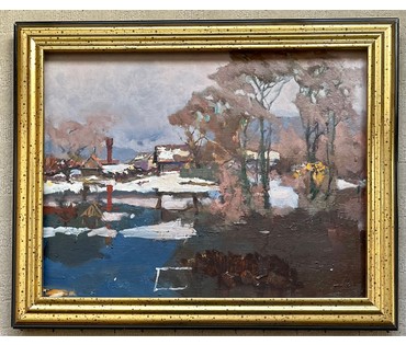 Дорошевич Ф.И. Пейзаж. Холст, масло. Размер 55х65,5 см. № 2601 (артикул №2601) - фото №4