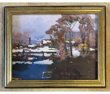 Дорошевич Ф.И. Пейзаж. Холст, масло. Размер 55х65,5 см. № 2601 (артикул №2601) - фото №5