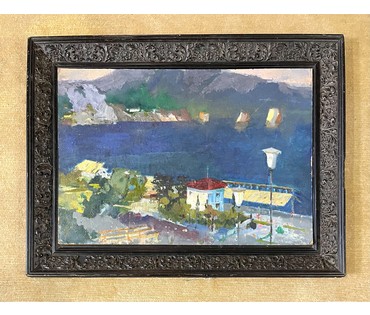 Дорошевич Ф.И. "Гурзуф". Картон, масло.Размер 48х69 см. № 2608 (артикул №2608) - фото №7
