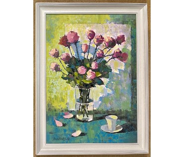 Барсуков Д.В "Розы", 2022г. Холст, масло. Размер 70х50 см. № 2611 (артикул №2611) - фото №2