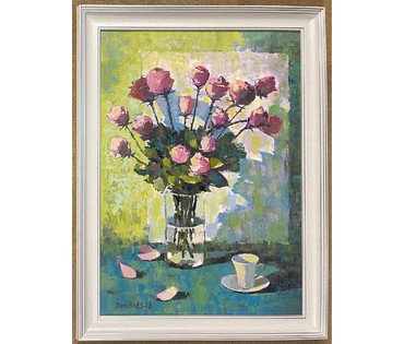 Барсуков Д.В "Розы", 2022г. Холст, масло. Размер 70х50 см. № 2611 (артикул №2611) - фото №5