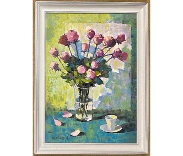 Барсуков Д.В "Розы", 2022г. Холст, масло. Размер 70х50 см. № 2611 (артикул №2611) - фото №6