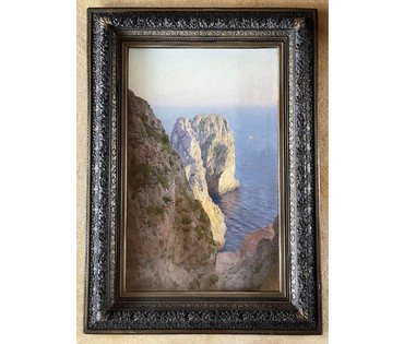 Сейтгоф П.С. (1852-1916) "Симеиз. Скалы Монах и Дива". Холст, масло. Подпись художника. Размер 123х78 см. № 2613 (артикул №2613) - фото №6