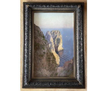 Сейтгоф П.С. (1852-1916) "Симеиз. Скалы Монах и Дива". Холст, масло. Подпись художника. Размер 123х78 см. № 2613 (артикул №2613) - фото №7