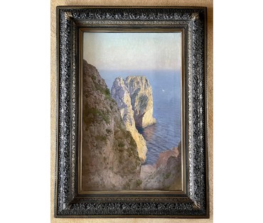 Сейтгоф П.С. (1852-1916) "Симеиз. Скалы Монах и Дива". Холст, масло. Подпись художника. Размер 123х78 см. № 2613 (артикул №2613) - фото №8