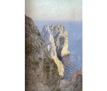 Сейтгоф П.С. (1852-1916) "Симеиз. Скалы Монах и Дива". Холст, масло. Подпись художника. Размер 123х78 см. № 2613 (артикул №2613) - фото №2