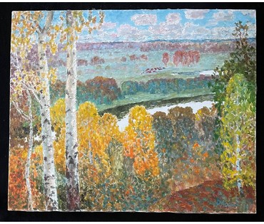 Ландарский Р.Е "Мой родный кут",2019г. Холст, масло. Размер с рамой 83х70см. № 2615 (артикул №2615) - фото №5