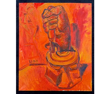 Ляпин А.В Авангард, 20 век. Холст, масло. Размер 50х60 см. № 2619 (артикул №2619) - фото №1