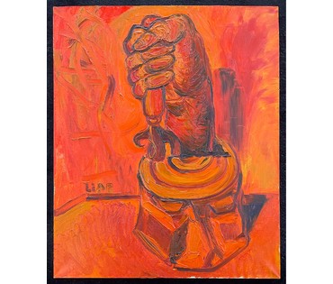 Ляпин А.В Авангард, 20 век. Холст, масло. Размер 50х60 см. № 2619 (артикул №2619) - фото №2